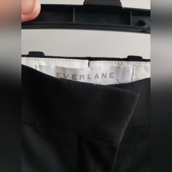 Everlane The Slim Wool Pleated Trouser Pant Black Sz 2 Minimalist NWOT - Picture 8 of 9